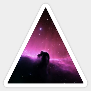 Purple Horsehead Nebula Triangle Sticker